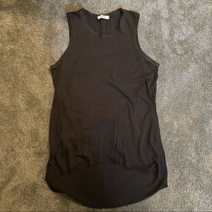 HELMUT LANG BLACK ASYMMETRIC TANK TOP